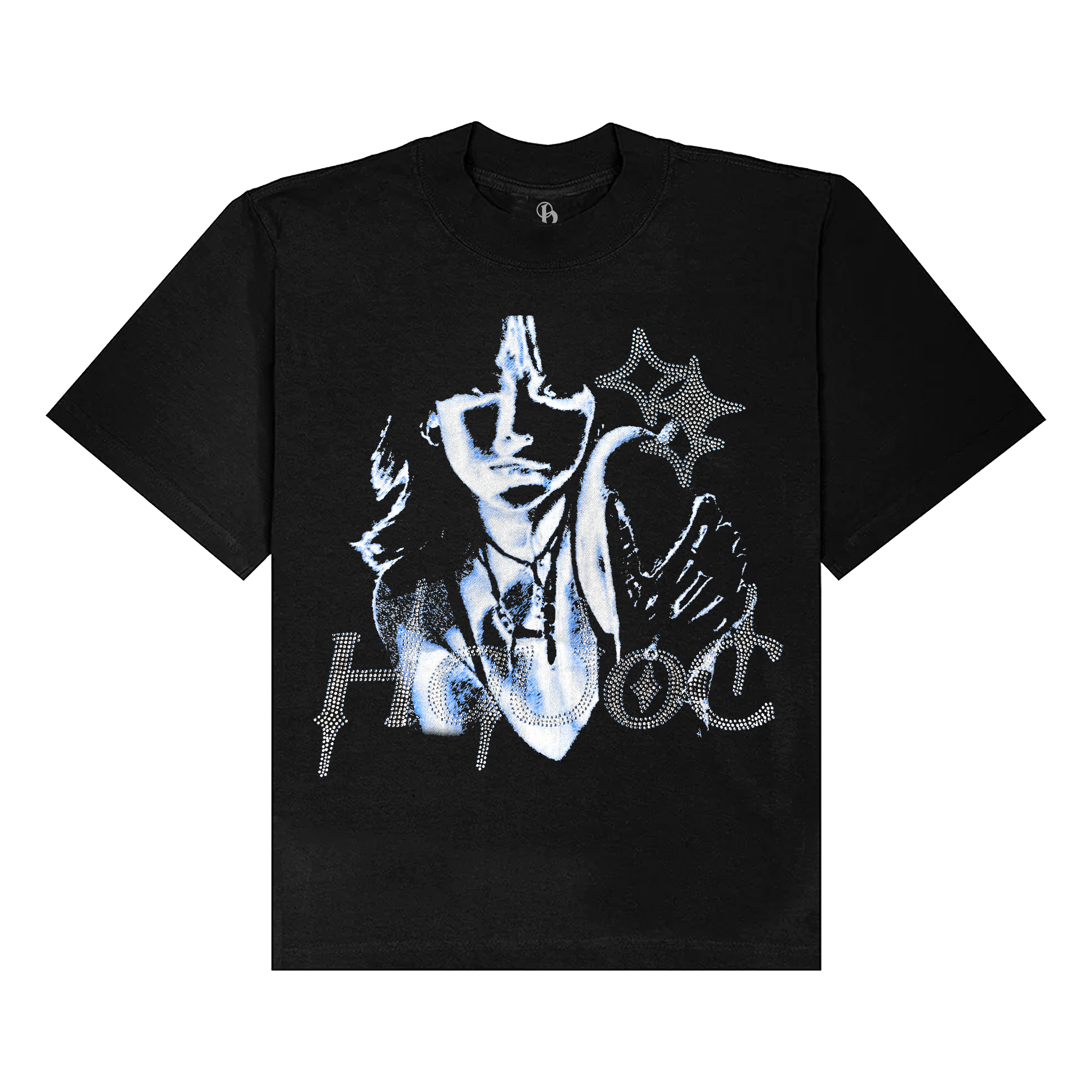 STELLAR PRINT + RHINESTONE - Heavyweight Tee