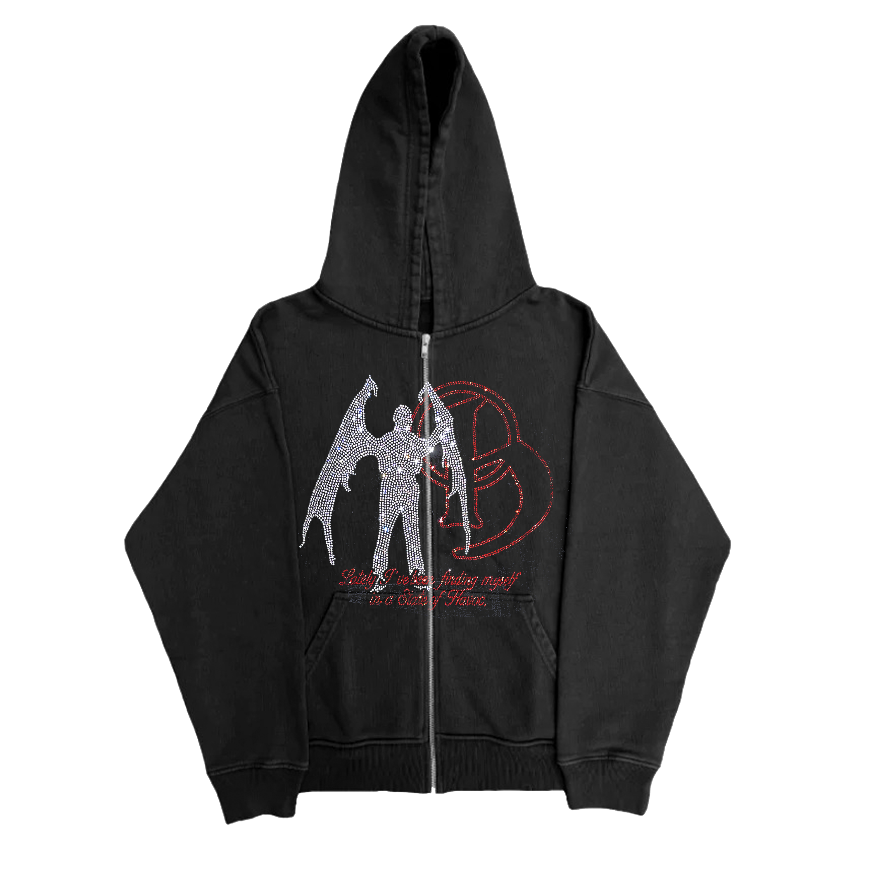 VAMP ANTHEM - RHINESTONE Zip-Up Hoodie