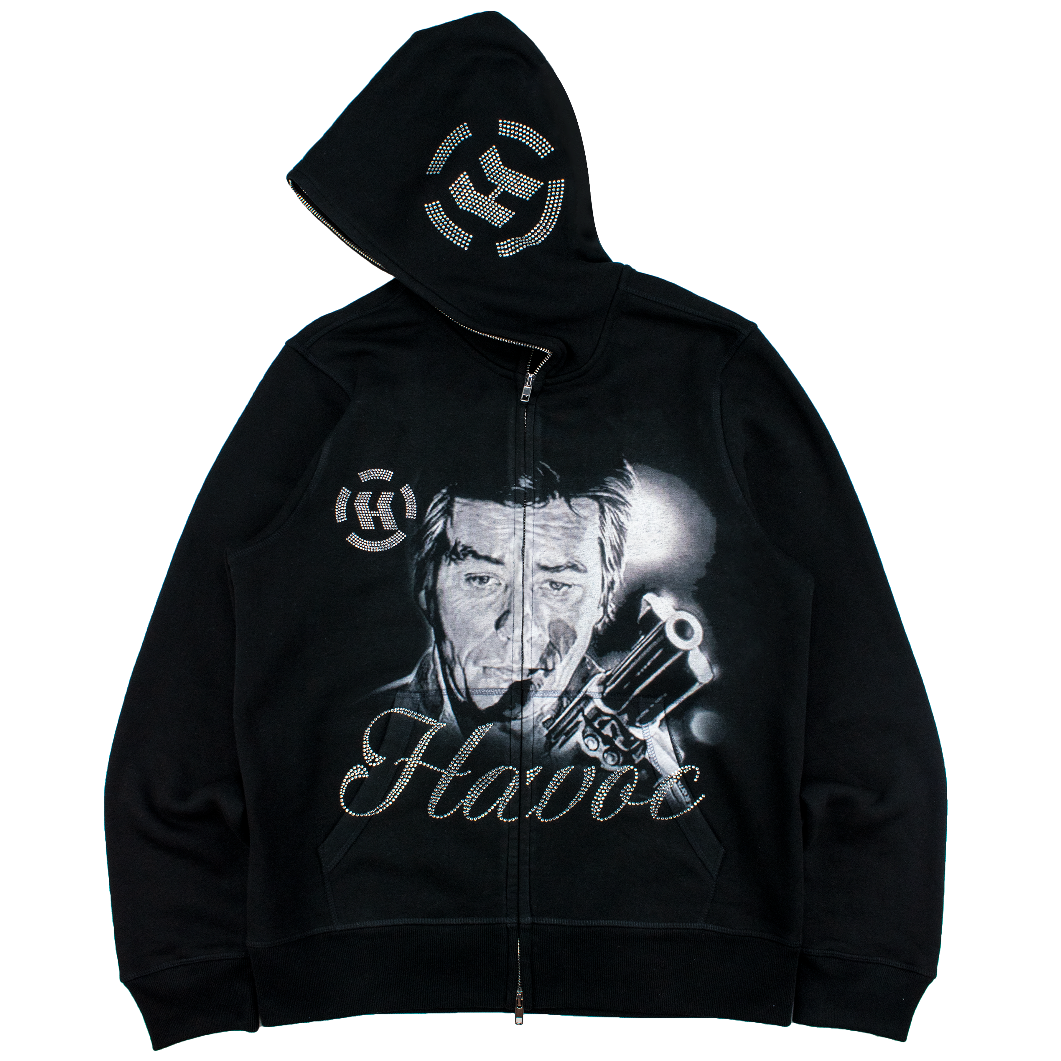 IRON - RHINESTONE + PRINT FULL ZIP
