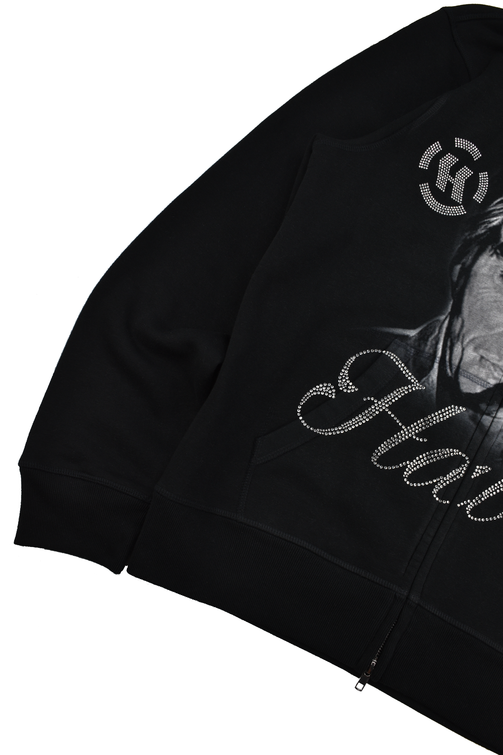 IRON - RHINESTONE + PRINT FULL ZIP