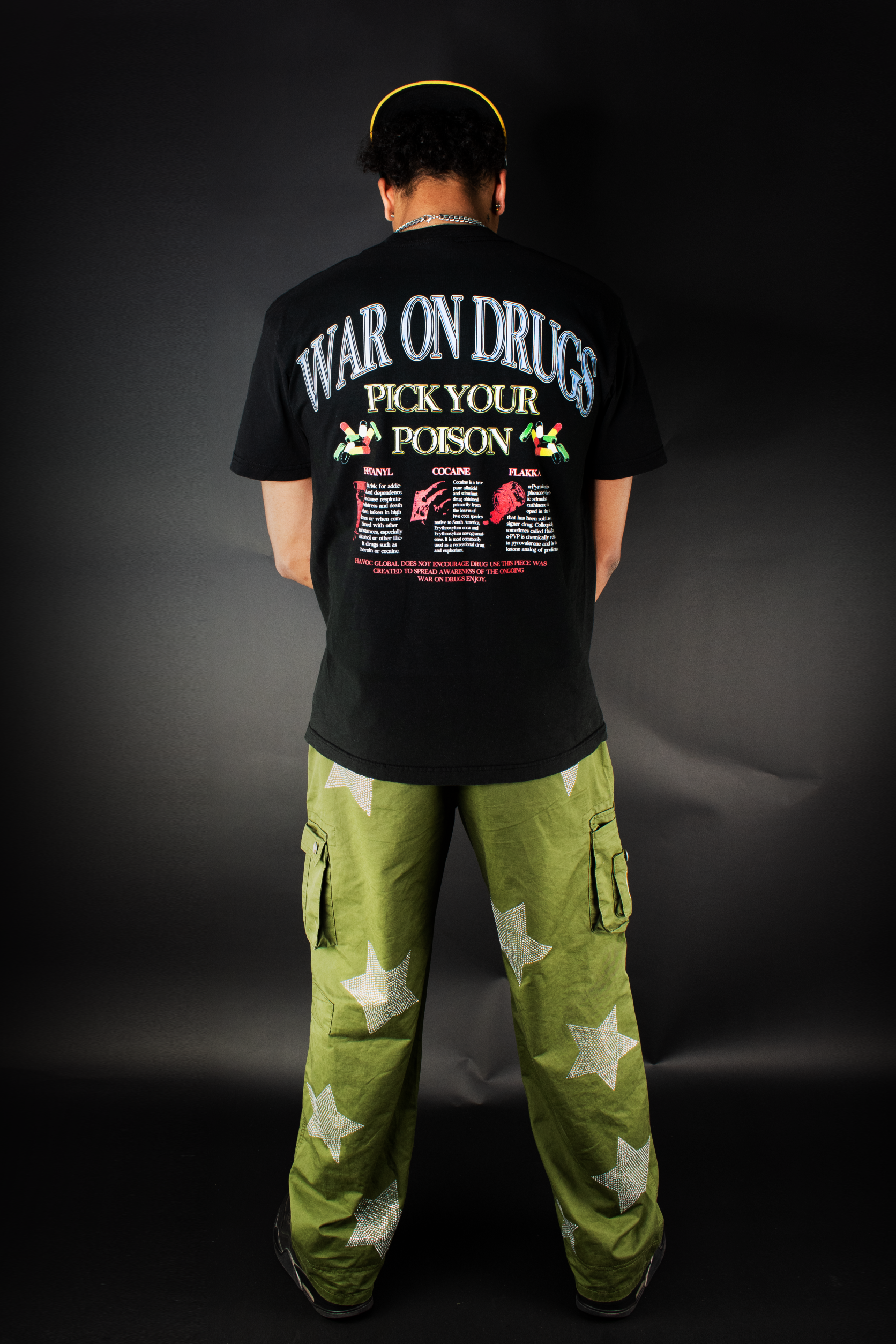 FALLEN STARS - RHINESTONE CARGO PANTS