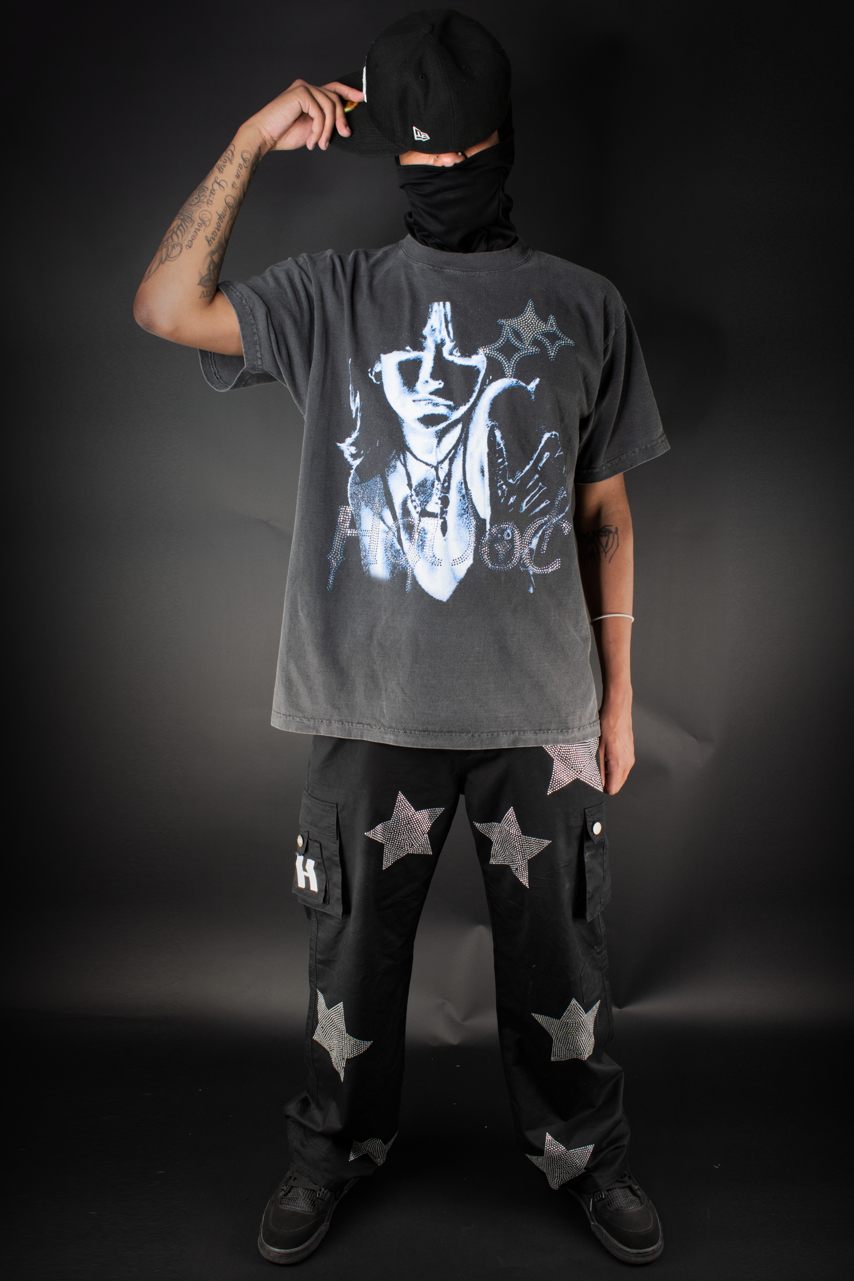 STELLAR PRINT + RHINESTONE - Heavyweight Tee