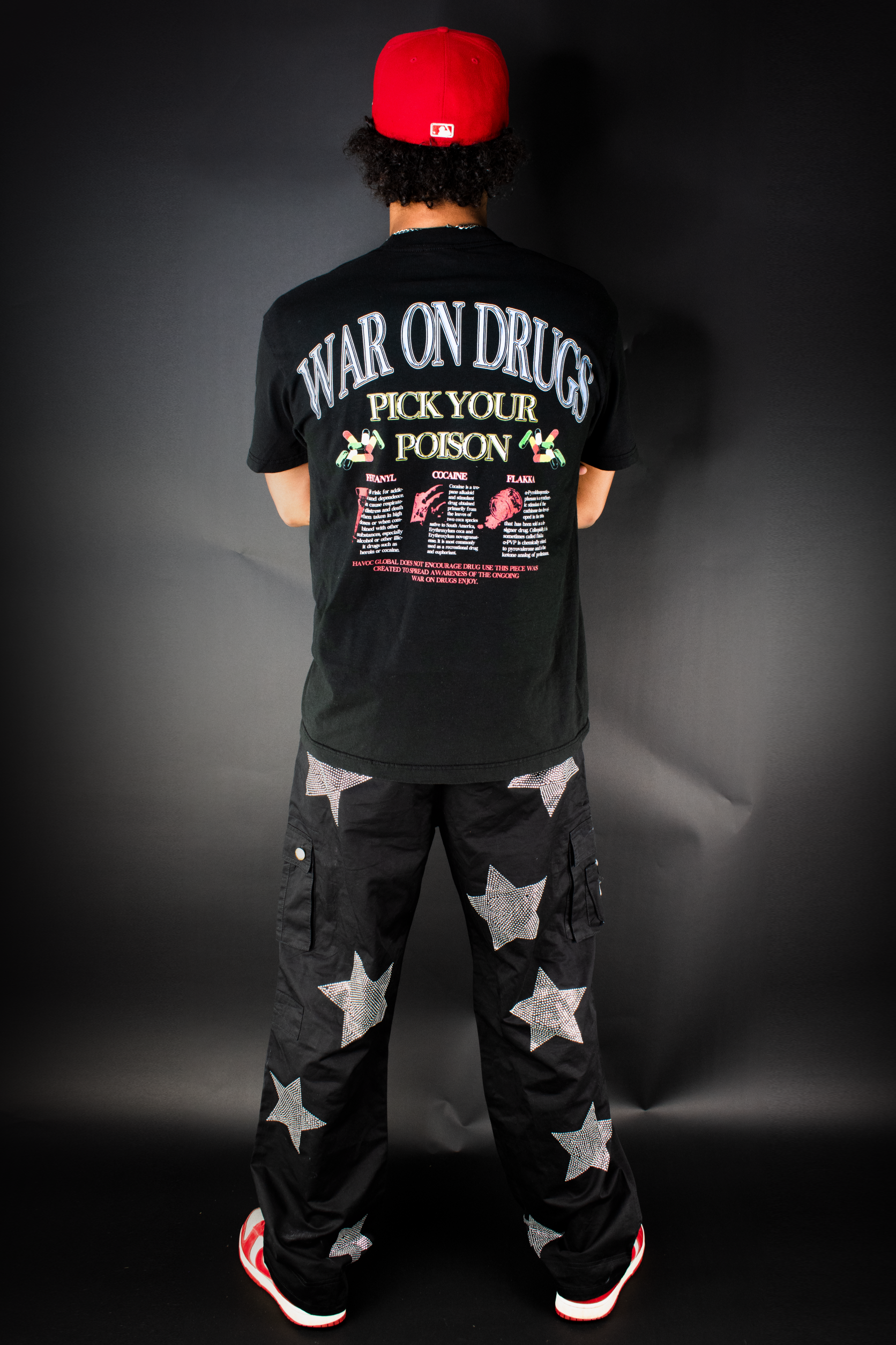FALLEN STARS - RHINESTONE CARGO PANTS