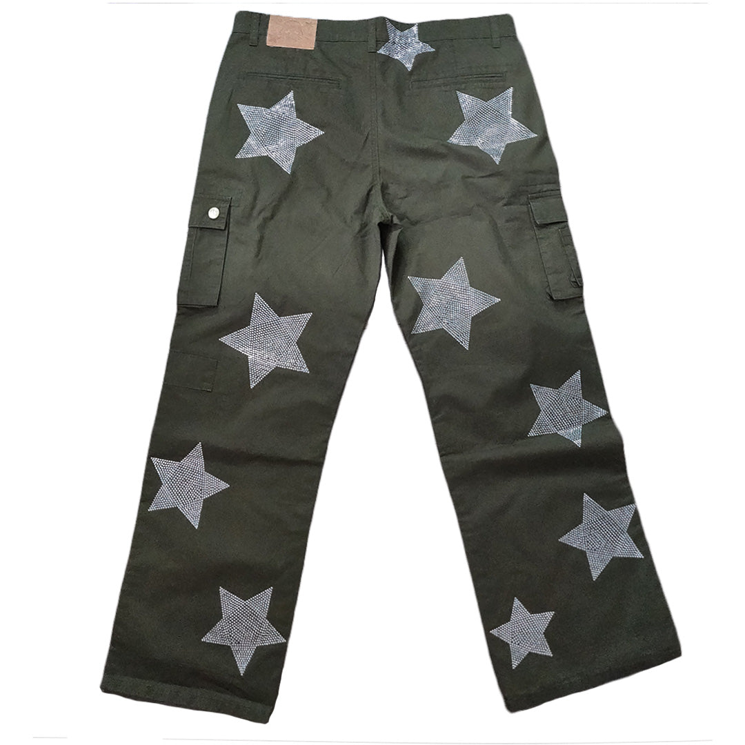 FALLEN STARS - RHINESTONE CARGO PANTS