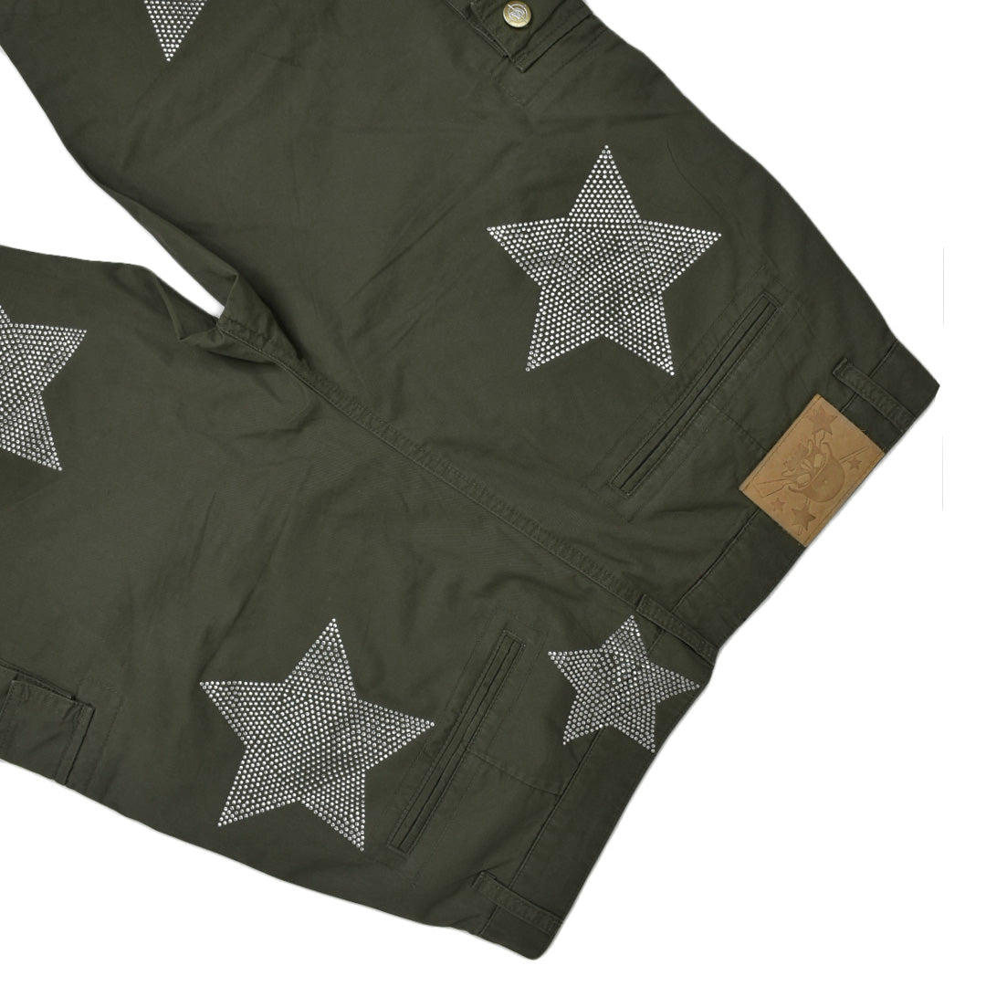FALLEN STARS - RHINESTONE CARGO PANTS